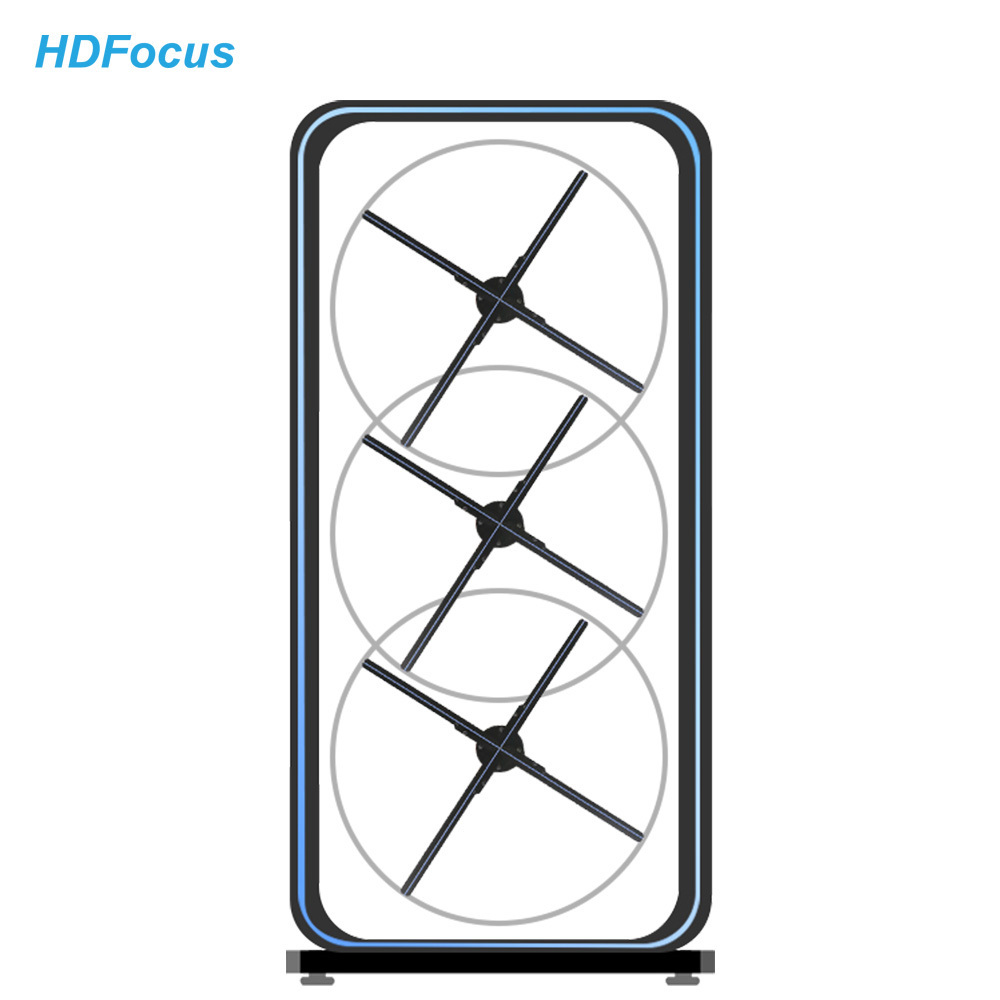 HDFocus 65cm Outdoor Advertising Hologram Projector 3d Holograms Fan