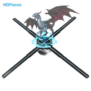 HDFocus 3d Showroom 75 CM Holograma 3d Splice Video Projecteur Hologram 3d Hologram Projector Hologram Fan