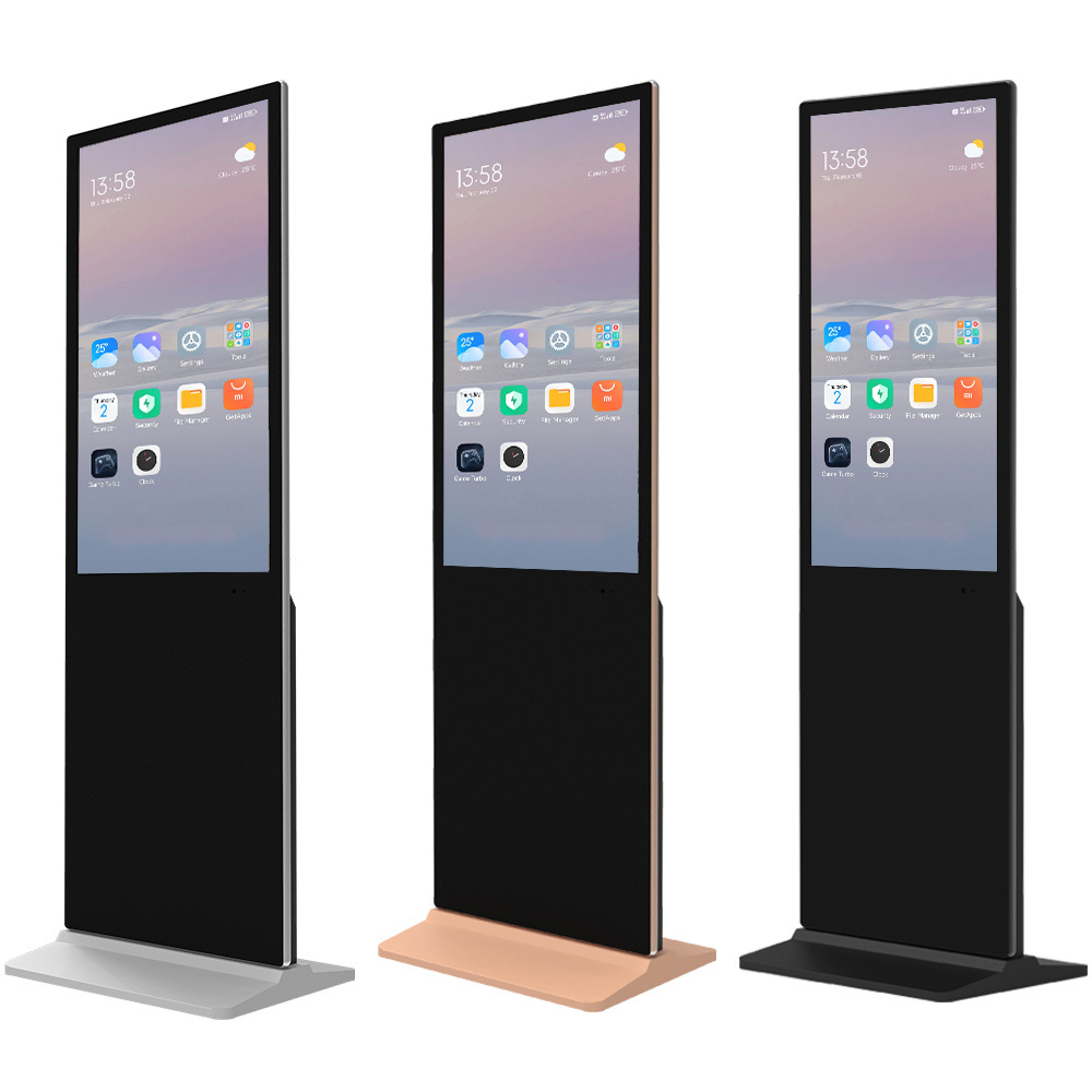 New Floor Standing Digital Signage And Display Wifi LCD Screen Totem Kiosks 55 Inch Indoor Advertising Playing Equipment