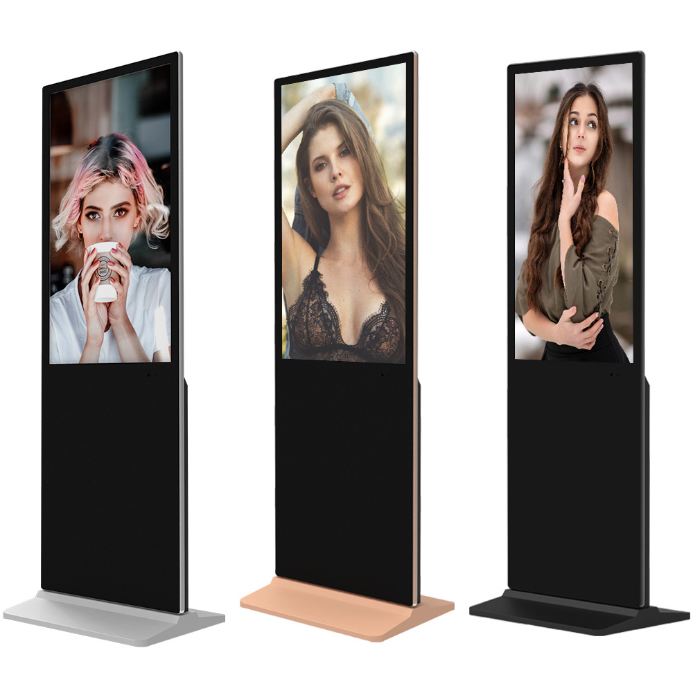 New Floor Standing Digital Signage And Display Wifi LCD Screen Totem Kiosks 55 Inch Indoor Advertising Playing Equipment