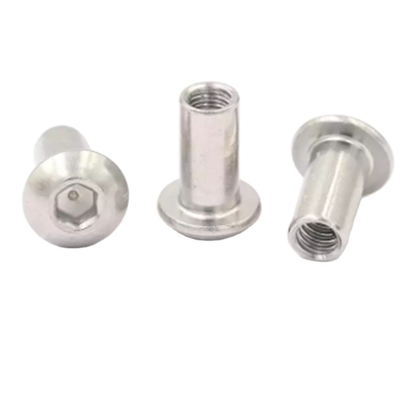 lower price Alloy Steel Hex Socket Flat Head binding post Slotted round Sleeve Barrel Nut