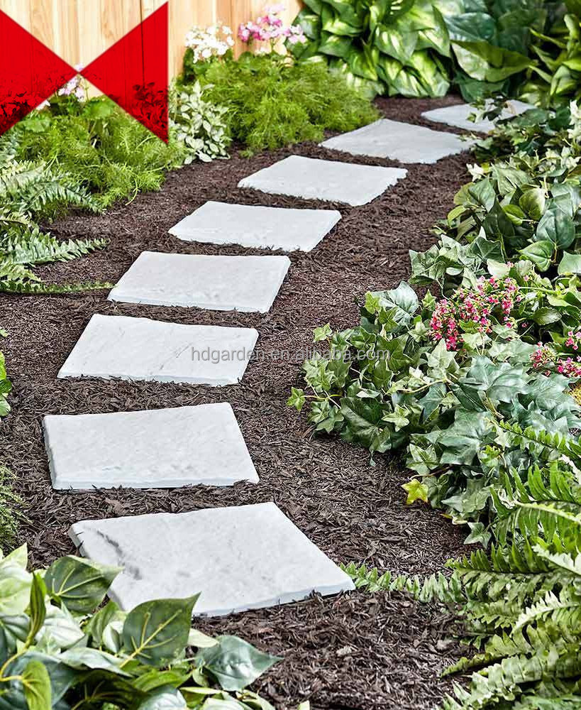 Stone-Look Pathway Steps Stepping Stones Walkway Square Blocks Garden Path