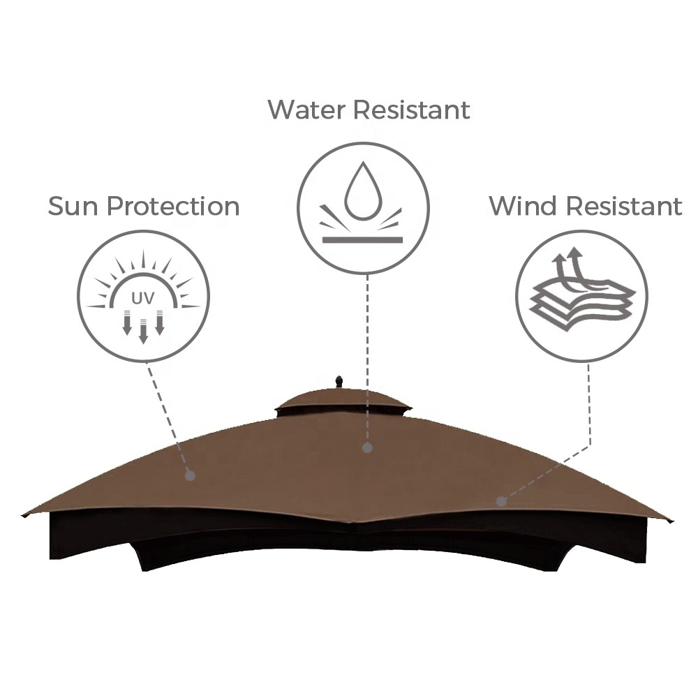 Haideng Customized Gazebo Cover 10x12 Canopy Replacement Covers Big Lots for Outdoor