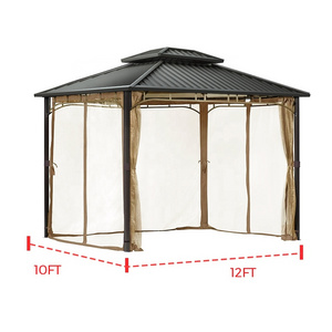 Haideng Customized Patio Waterproof Replacement Mosquito Netting for 10x12 Gazebo