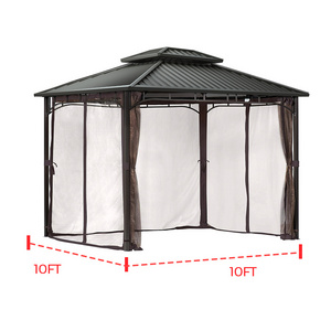 Haideng Nylon Mesh Walls Gazebo Replacement Mosquito Netting 10x10 Waterproof for Canopy