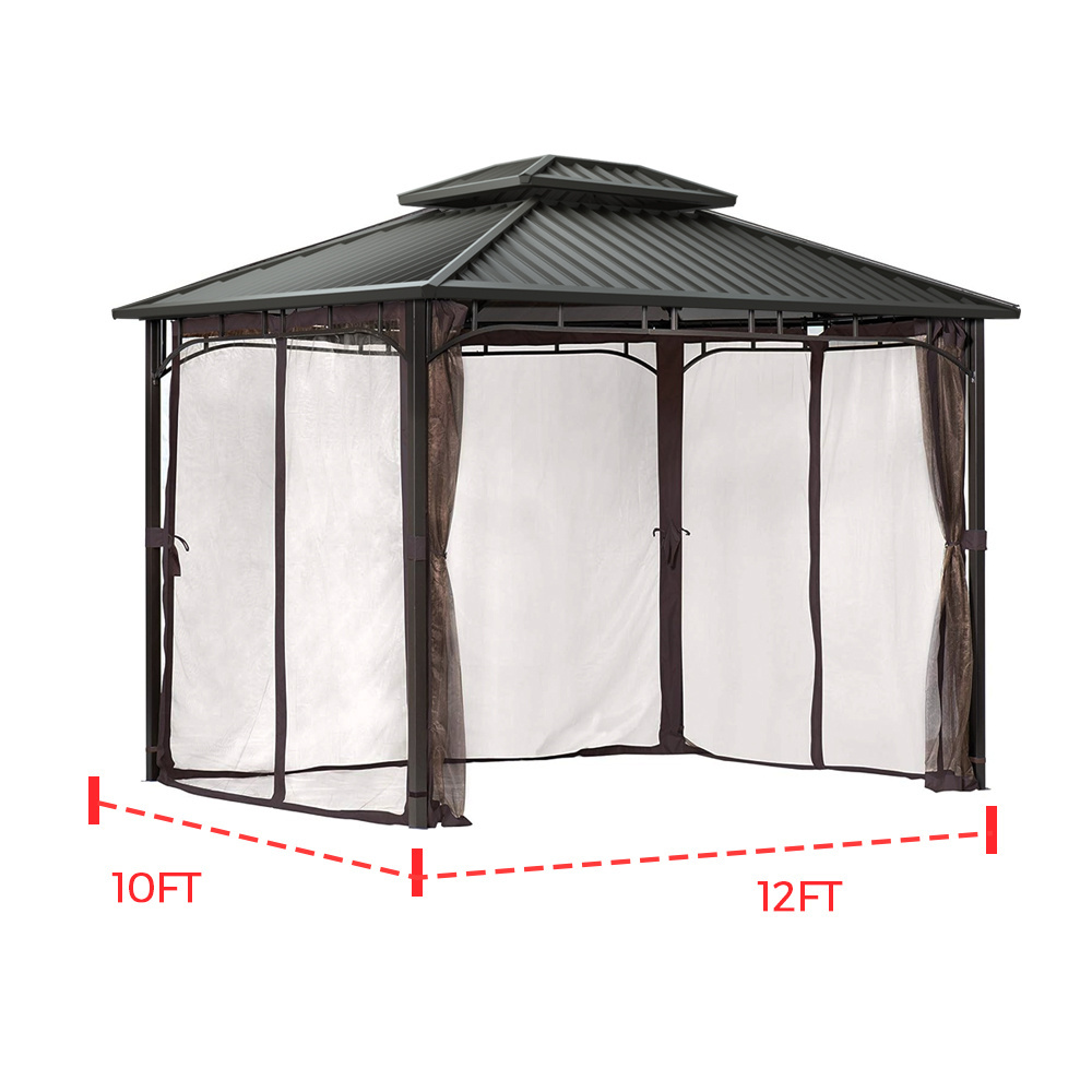 Haideng 10 x 12 Fire Retardant Certification Mosquito Netting Replacement Net Curtains for Gazebo