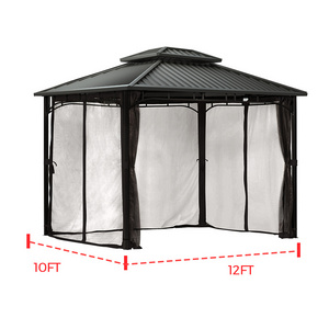 Haideng Universal Replacement Screen Mosquito Netting 4 Side Panels with Zippers for 10x12 Gazebo