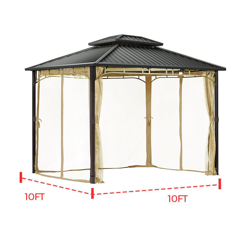 Haideng Customizable Gazebo Replacement Screen Mosquito Netting 10x10 Garden Winds