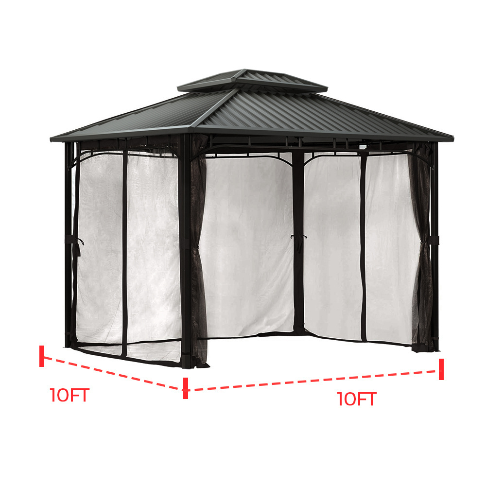 10 x 10 Haideng Universal Breathable Replacement Gazebo Netting 4 Panels Water Resistant for Outdoor