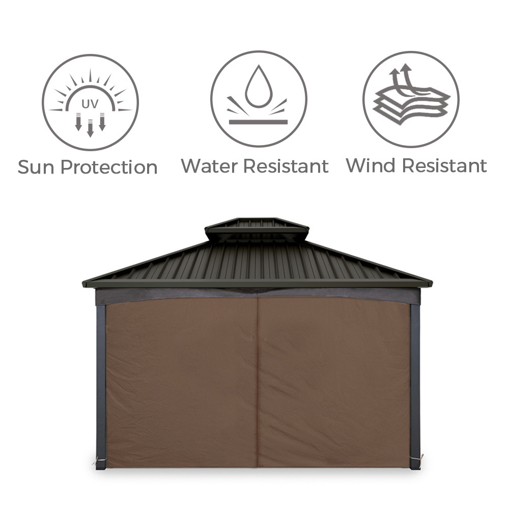 Haideng Sun Protection Waterproof Allen Roth Replacement Privacy Curtains for 10x12 Gazebo