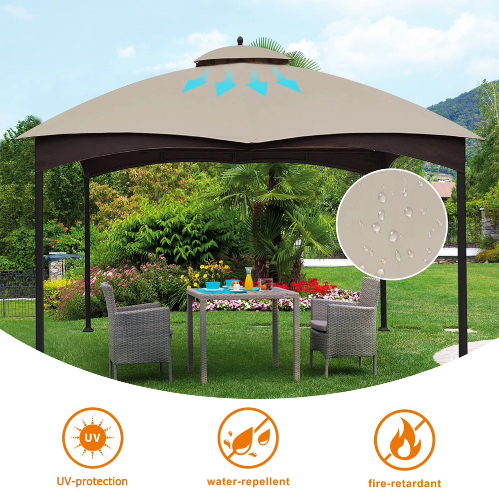 Haideng custom canopy replacement sunshade awning for 10 x 12 gazebo garden backyard