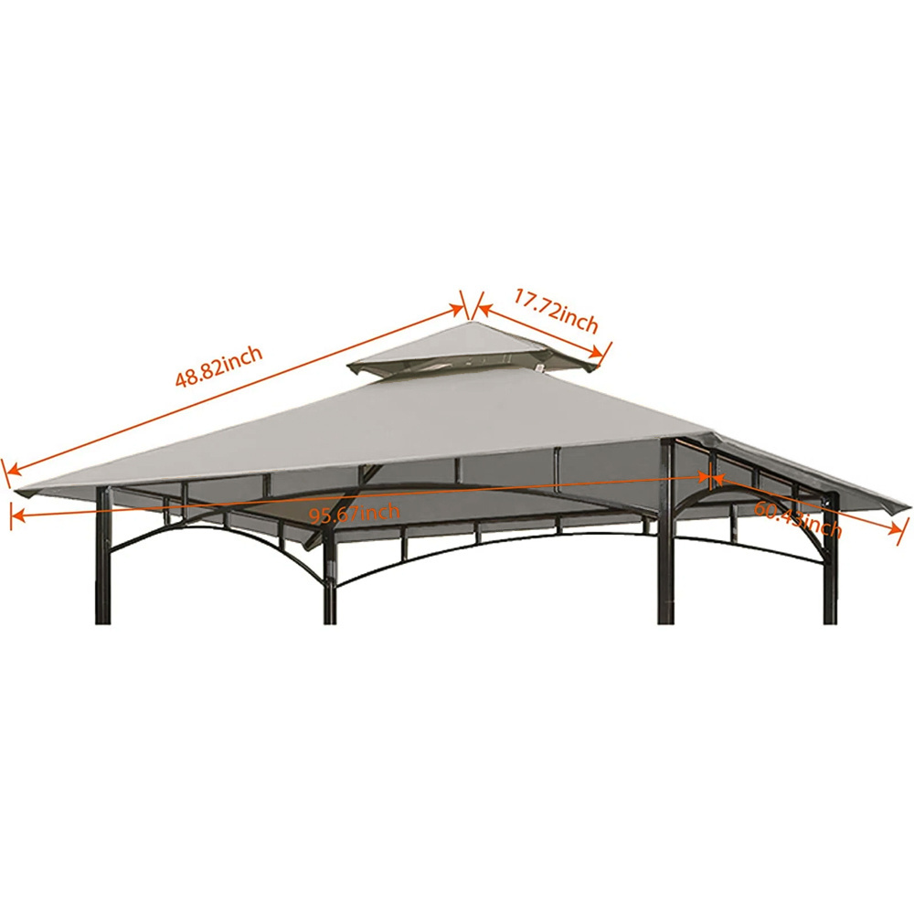 Haideng Useful Double Teir Barbecue Gazebo Grill Canopy Replacement Top for Lowes Outdoor