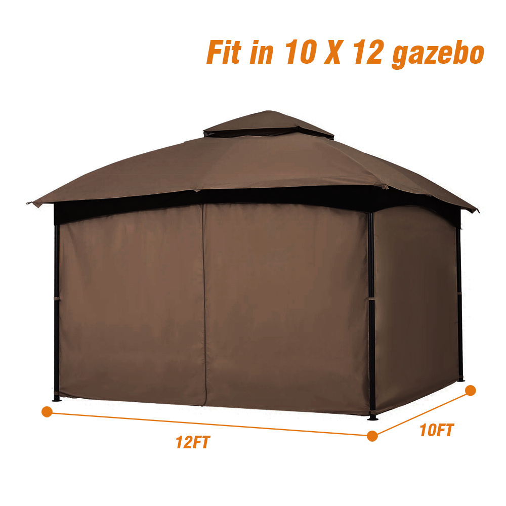 Haideng waterproof 10x12 gazebo canopy with netting replacement for backyard garden