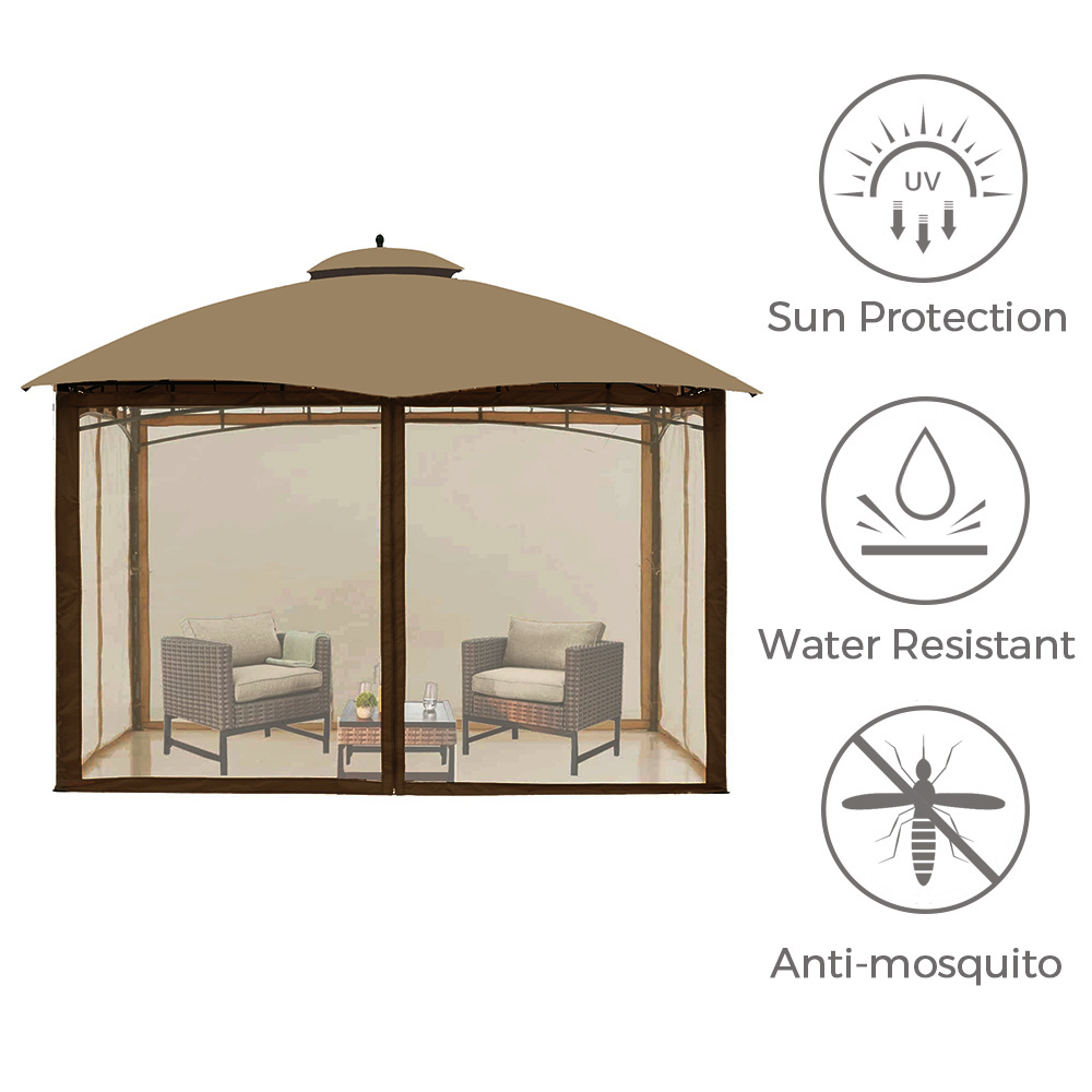 Haideng universal 10x12 gazebo canopy and screen replacement mosquito netting outdoor