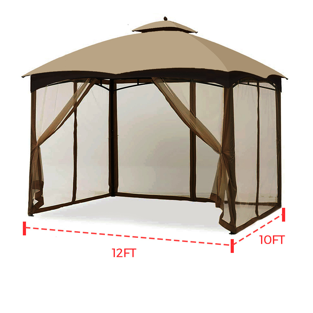 Haideng universal 10x12 gazebo canopy and screen replacement mosquito netting outdoor