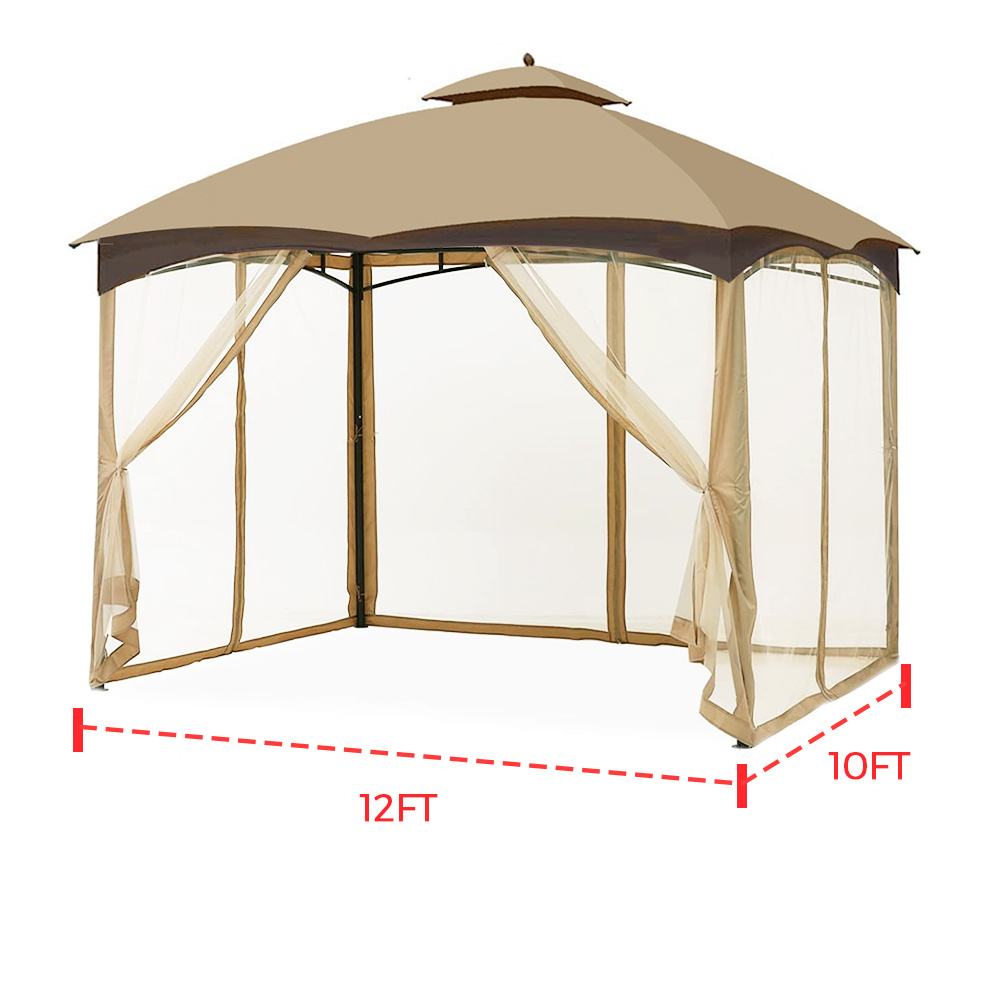 Haideng custom made waterproof replacement canopy and mosquito netting for 10x12 gazebo