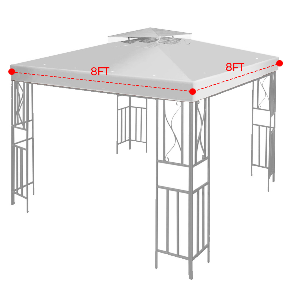 Haideng waterproof sun protection replacement canopy cover for 8 ft x 8 ft gazebo outdoor