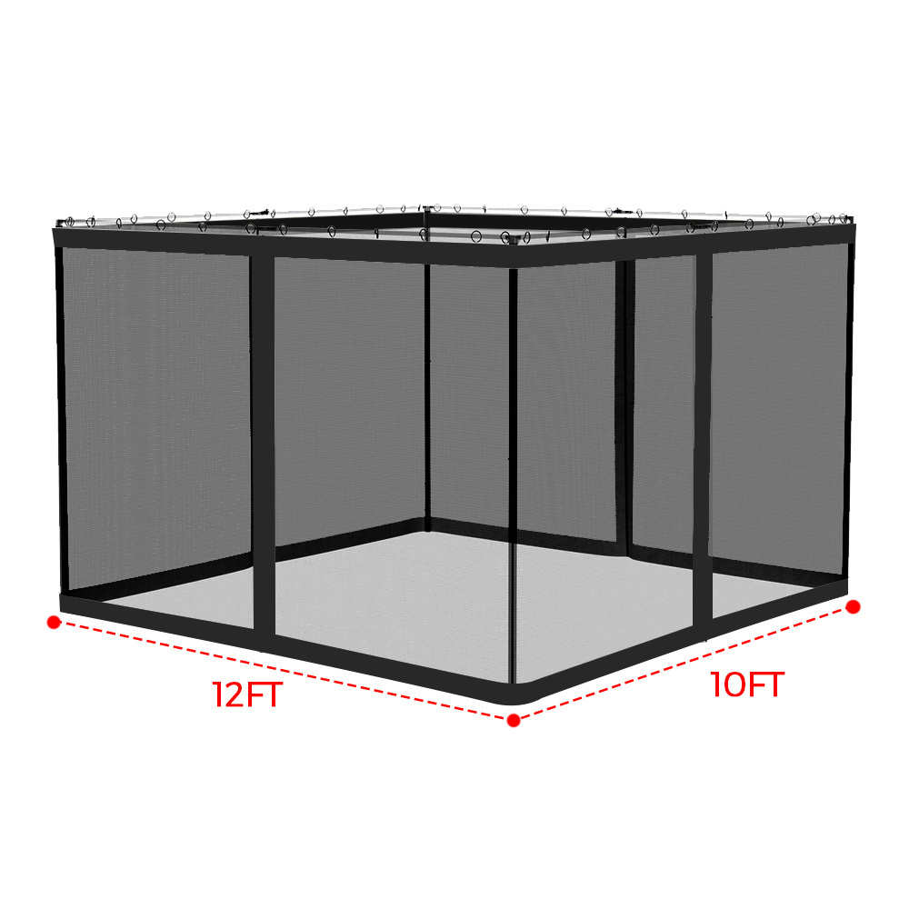 Haideng useful replacement mosquito netting for 10x12 gazebo patio outdoor waterproof