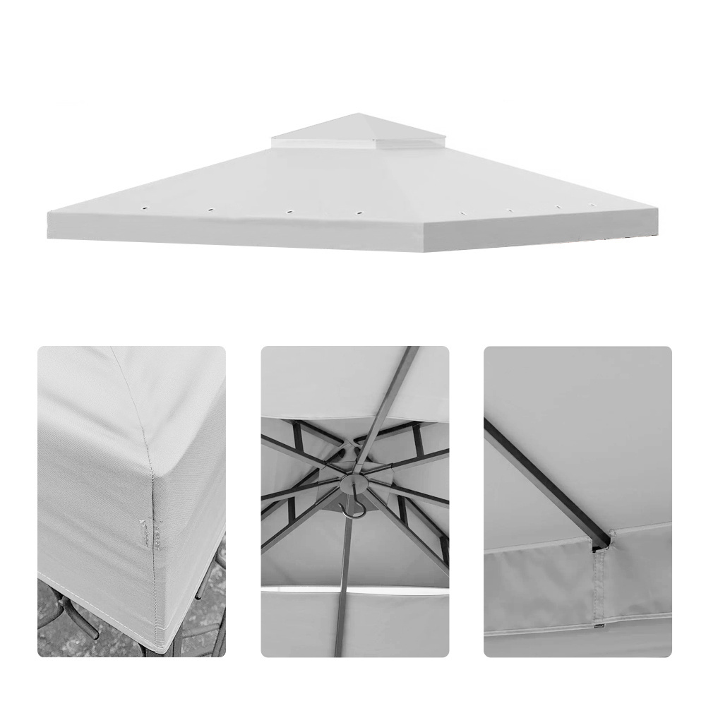 Haideng heavy duty waterproof awning 10 x 10 gazebo replacement canopy outdoor backyard