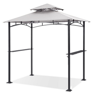 Haideng 5x8 covered bbq gazebo canopy tent with metal roof waterproof for grill outdoor