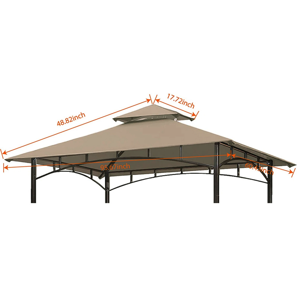 Haideng khaki tent sun protection grill portable gazebo replacement canopy for barbecue