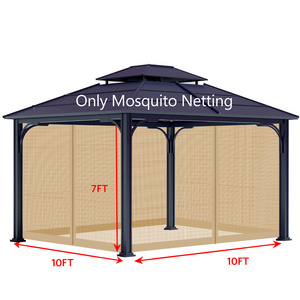 Gazebo haideng easy up mesh screen for 10x10 canopy patio backyard garden gazebo