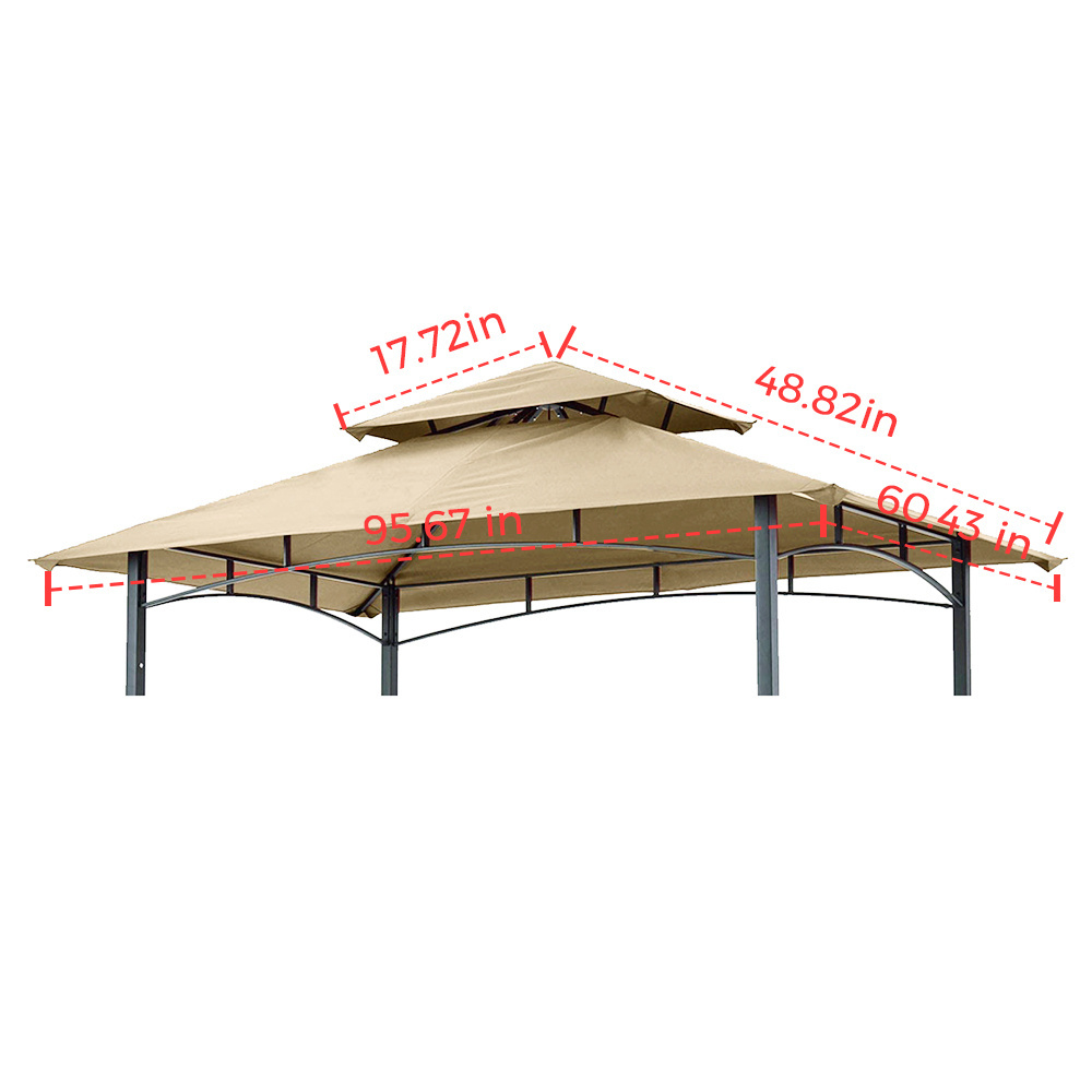 Haideng factory directly in stock two tier 5x8 canopy patio gazebo cover for barbecue