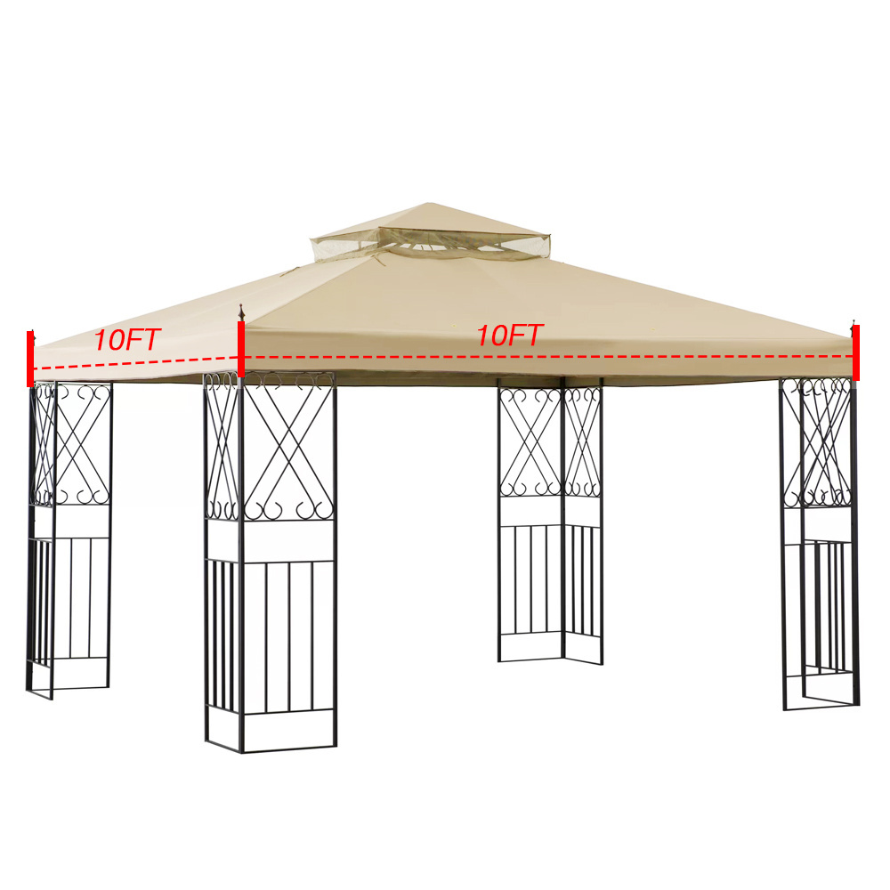 Haideng 10x10 2 tier waterproof UV protection gazebo top cover replacement canopy