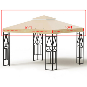 Haideng 10x10 double tier gazebo top cover replacement canopy for patio backyard outdoor