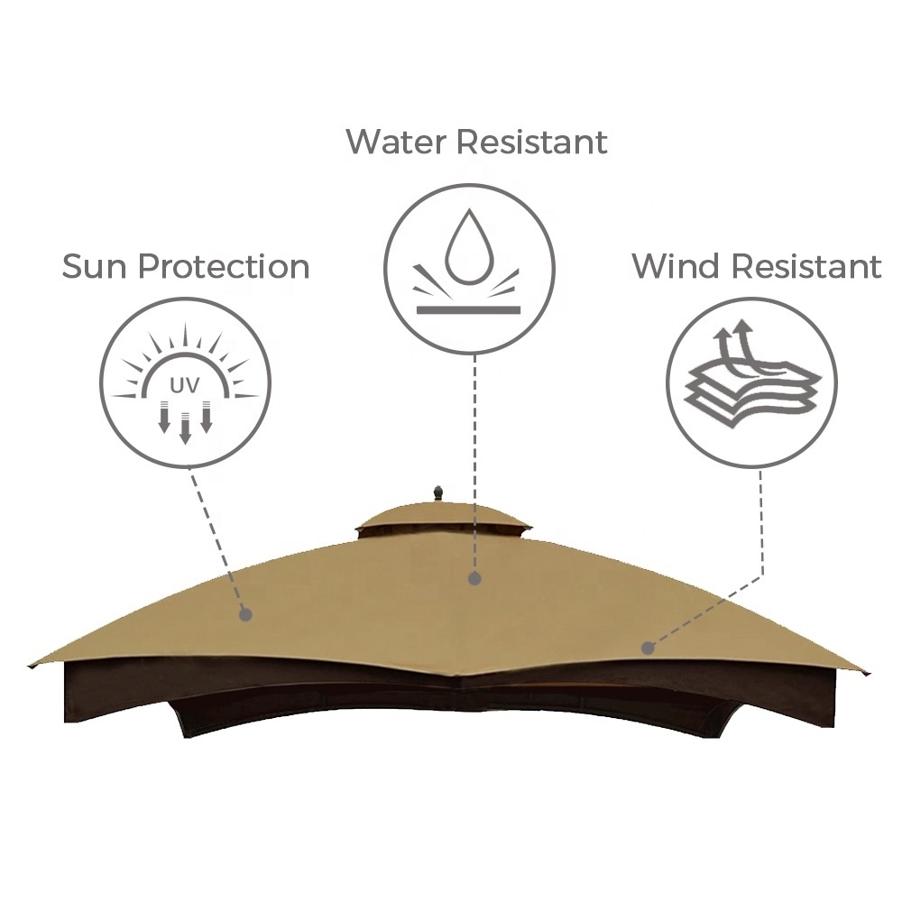 Haideng 10x12 Lowes Universal Custom Cover Canopy Gazebo Replacement Top for Patio