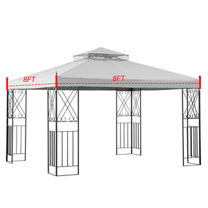 Haideng 8 x 8 two tier waterproof patio canopy replacement cover top only for garden outdoor