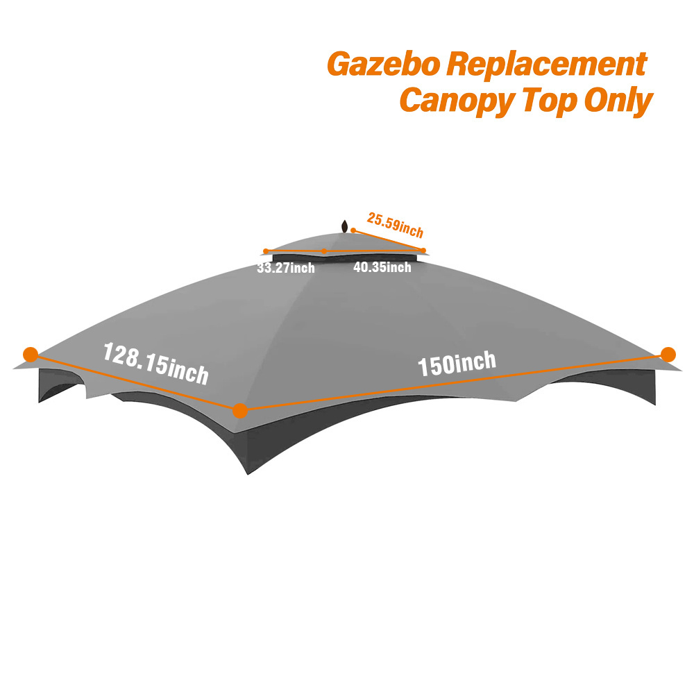 Haideng Water Resistant Lowes Replacement Gazebo Canopy Cover Top 10x12 for Outdoor