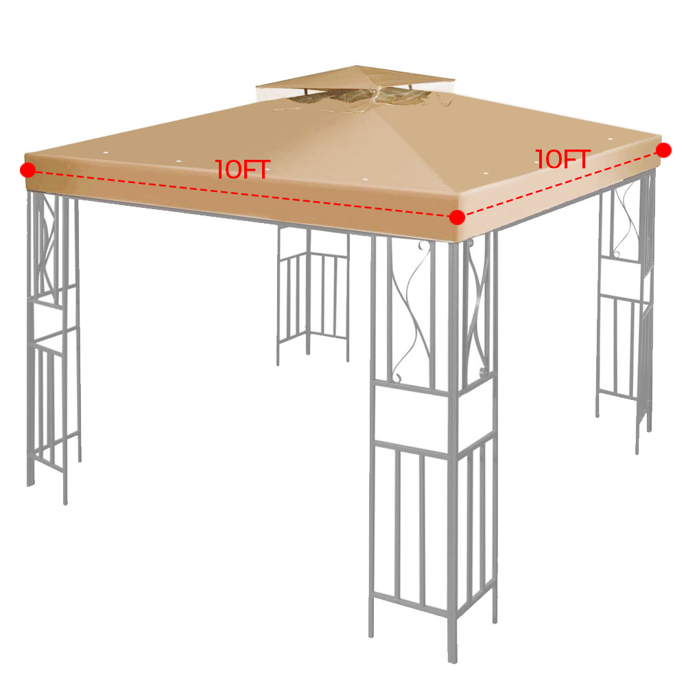 Haideng 10x10 canopy tops cover water resistant gazebo roof replacement for out door