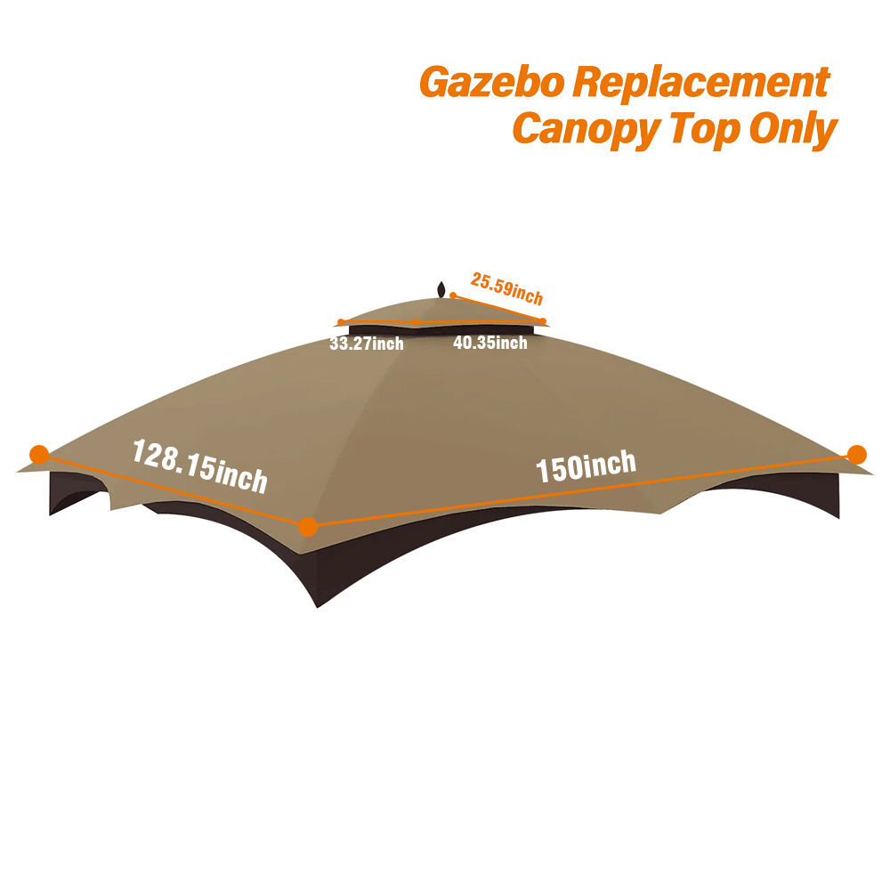 Haideng big lots 10 x 12 gazebo top replacement canopy cover two tiers patio backyard