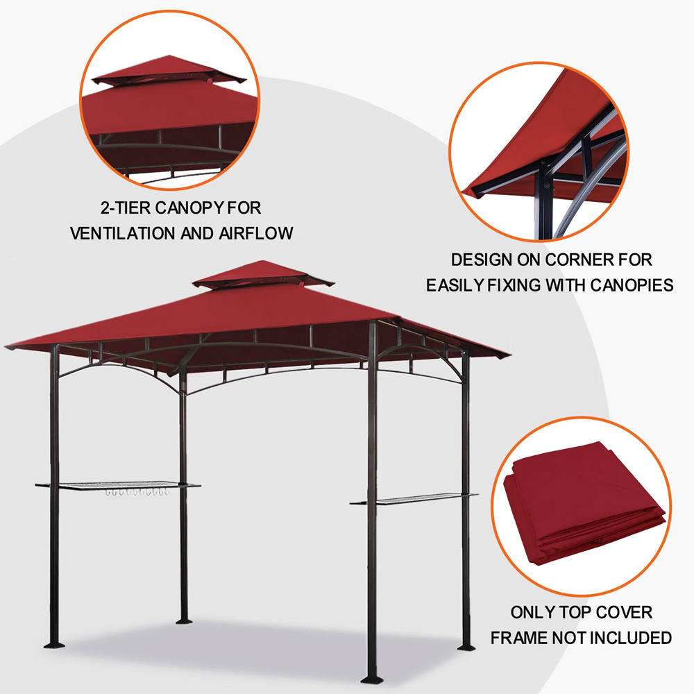 Haideng gazebos tent factory bbq shelter with sides rain canopy for patio outdoor