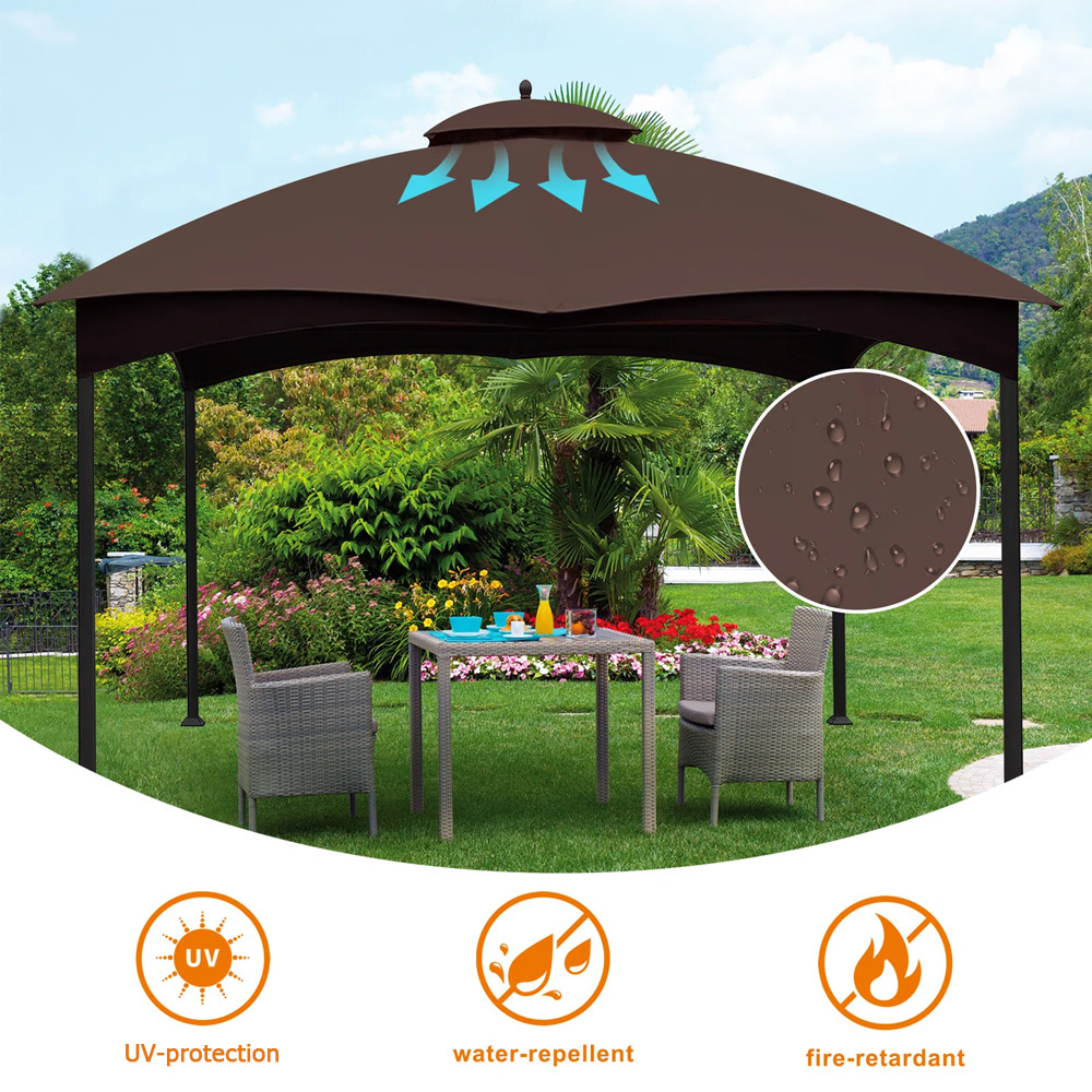 Haideng Waterproof UV Protection Lowes Gazebo Cover Canopy Top Replacement 10x12 for Outdoor