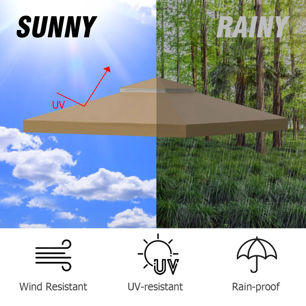 Haideng gazebo cover backyard corner pocket replacement canopy for 10x10 tent outdoor