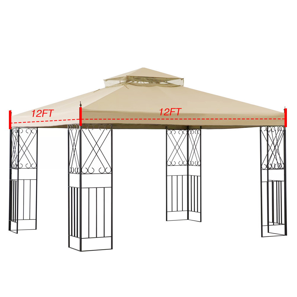 Haideng universal waterproof UV protection gazebo canopy replacement 12x12 for backyard