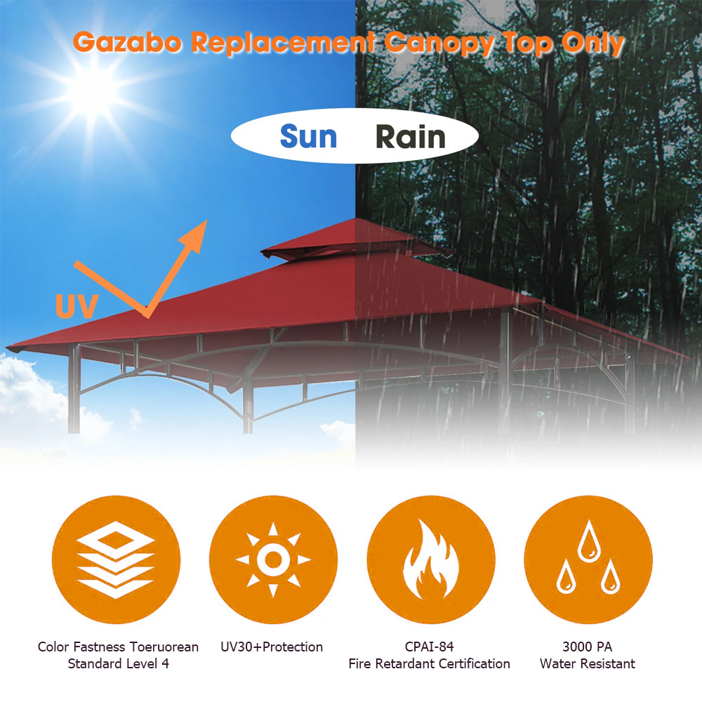 Haideng gazebos tent factory bbq shelter with sides rain canopy for patio outdoor