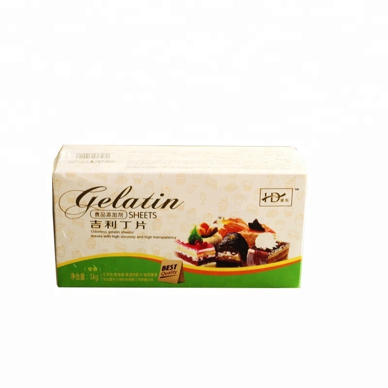 Hot sale Chinese wholesale factory bulk edible Halal leaf Gelatin