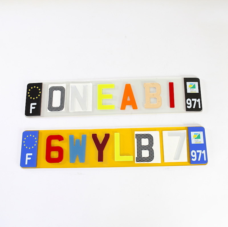 3D Gel Letter Number Plate Number 4D Cut Acrylic Blank Car License Plate Reflective film UK Number Plate