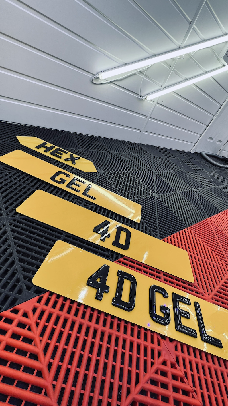 3D Gel Letter Number Plate Number 4D Cut Acrylic Blank Car License Plate Reflective film UK Number Plate