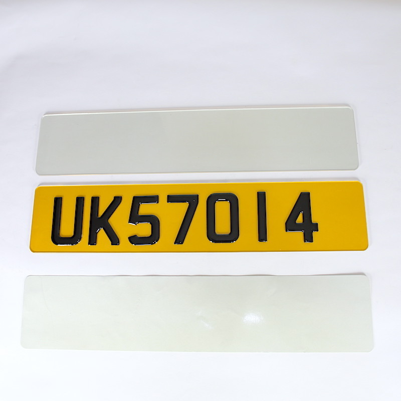 3D Gel Letter Number Plate Number 4D Cut Acrylic Blank Car License Plate Reflective film UK Number Plate