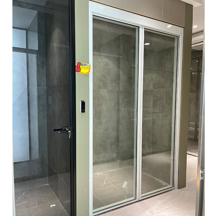 Auto swing door aluminum frame 20-200kg stainless steel hidden hinge swing door interior exterior entry glass automatic door