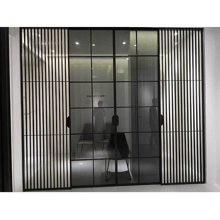 HDSAFE Security sliding french door with lock interior living room partition wall hotel patio balcony french glass sliding door