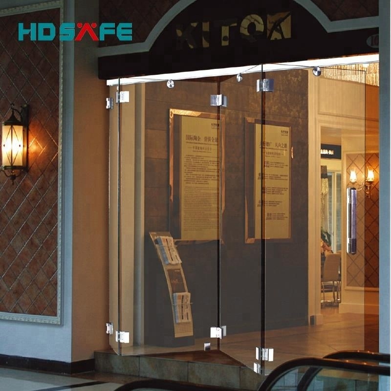 Frameless office Bi-Folding Top Hung Sliding folding Door System