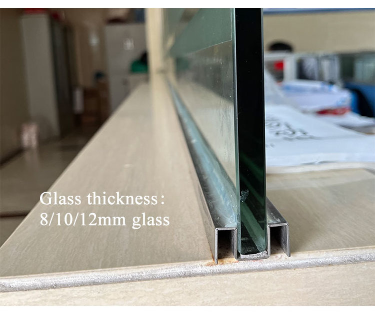 Office divider interior frosted tempered glass door office partition wall room divider panel frameless glass sliding door system