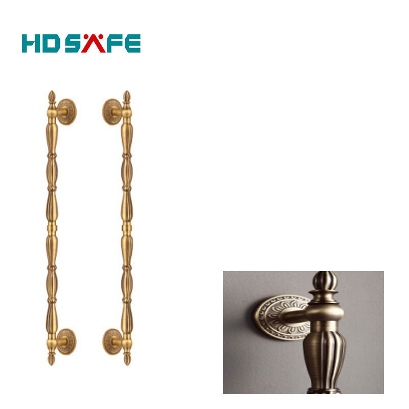 Decorative luxury design swing door handle brass pull door handle