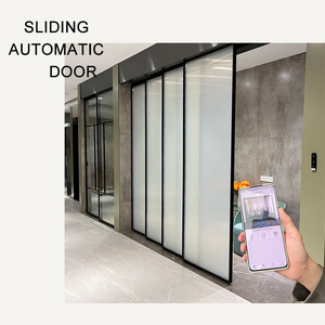 HDSAFE automatic slide door system automatic glass sensor door auto smart glass sensor Office glass partition sliding door