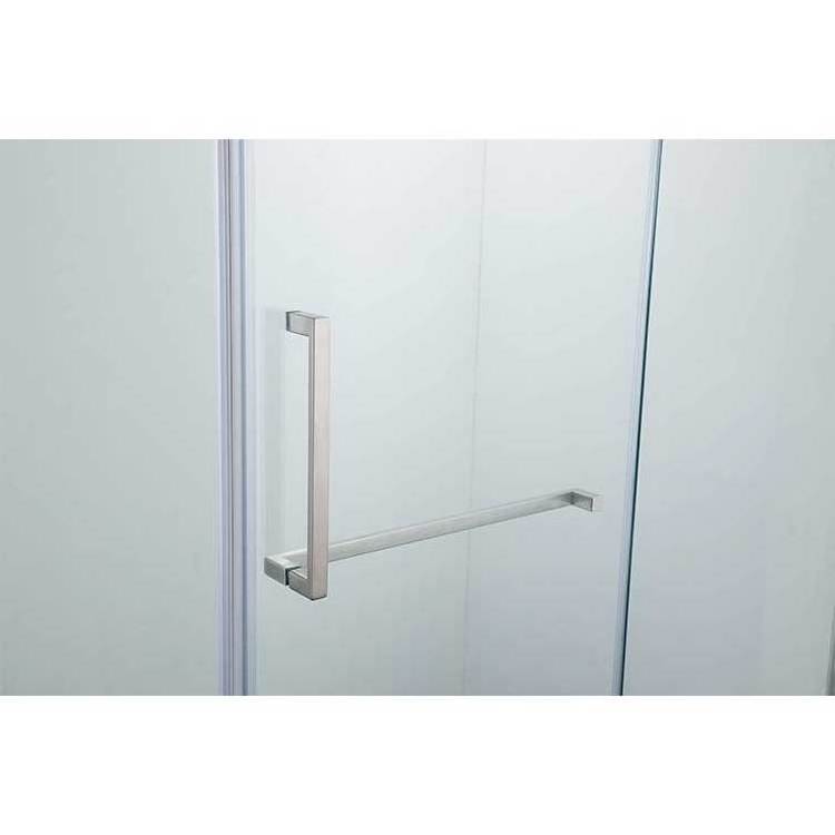 HDSAFE Shower Door Frameless Stainless Steel Hinge Tempered Glass Swing Shower Screen Aluminum Bathroom Two Glass Shower Door